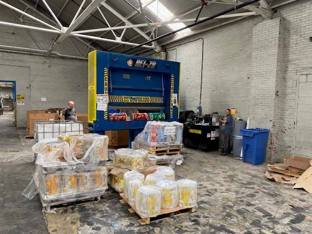 guillotined product at SD Polymer site in Macon, Georgia